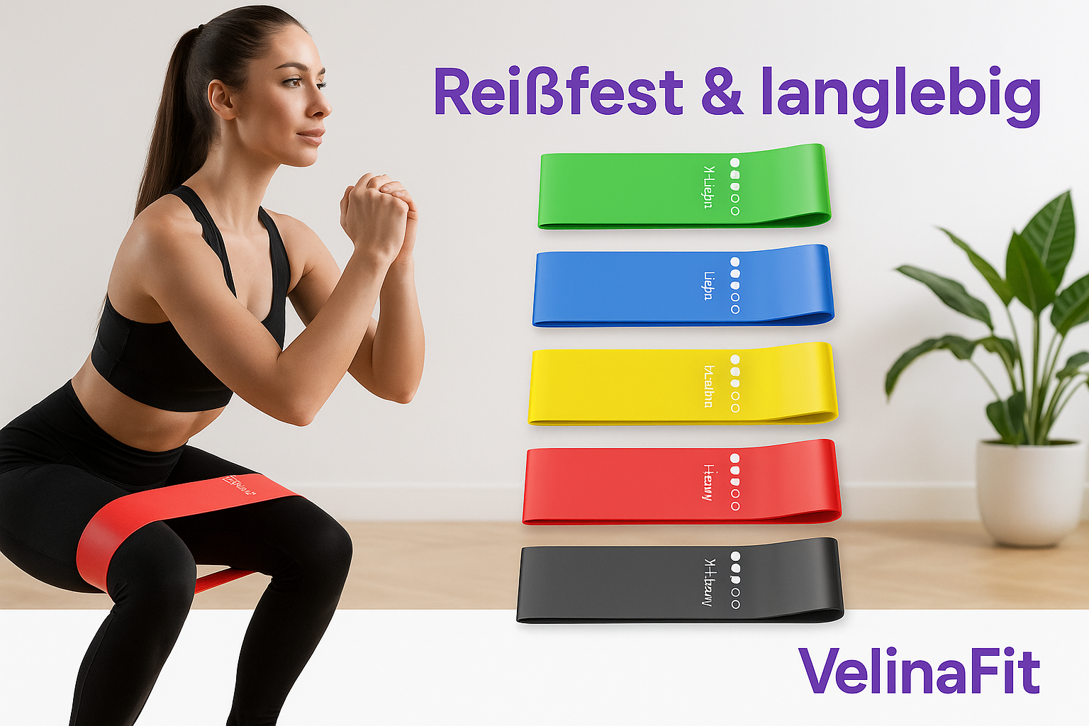 VelinaFit™ Widerstandsbänder Set – Premium Fitness Bänder - glowgazze 