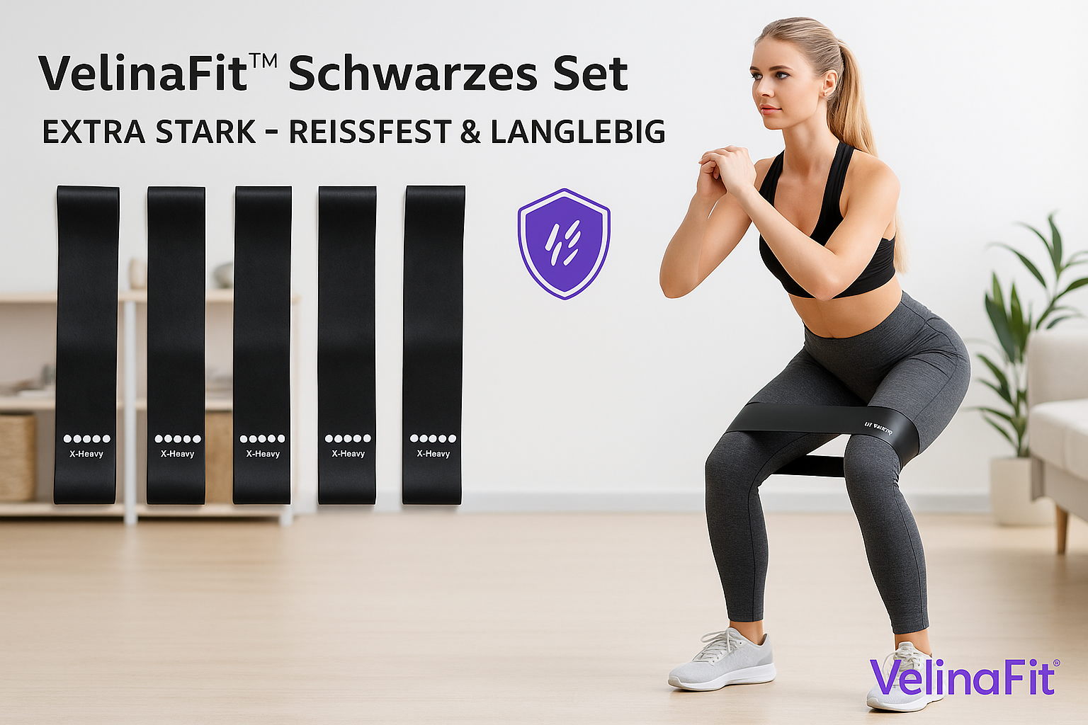 VelinaFit™ Widerstandsbänder Set – Premium Fitness Bänder - glowgazze 